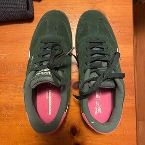 Green Reebok sneakers